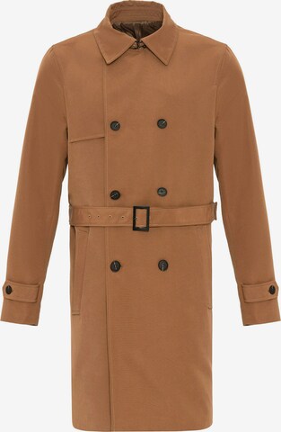 Antioch Between-Seasons Coat in Beige: front