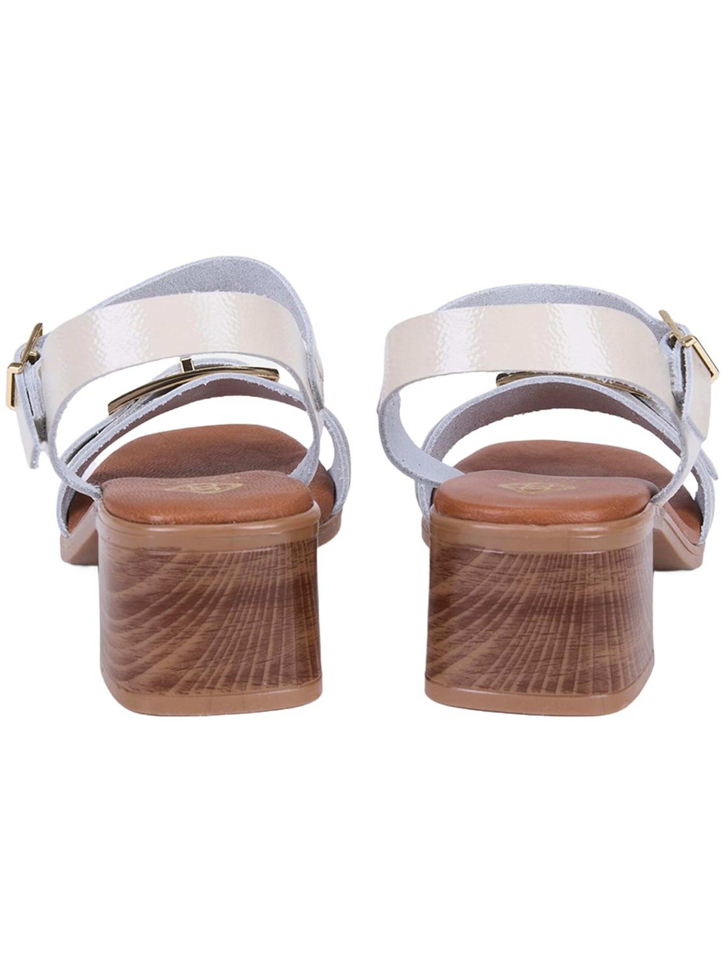 Desa Teenslipper 'Sandalen mit Blockabsatz' in Beige