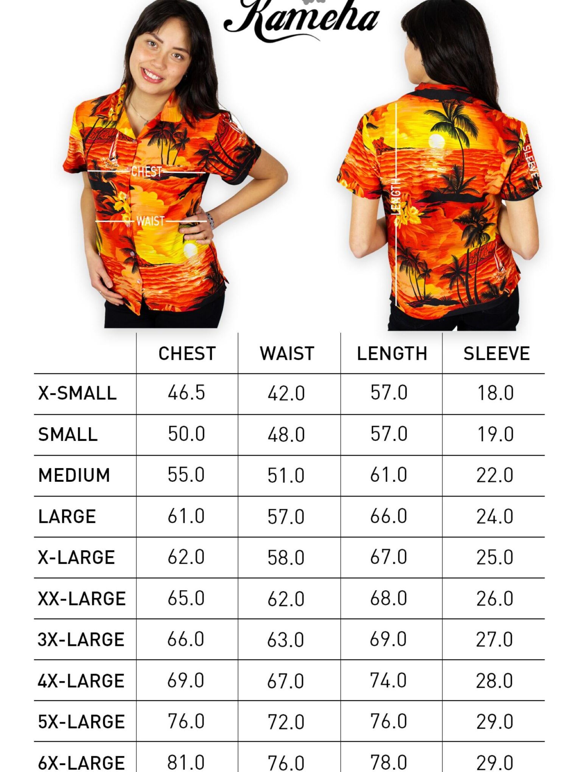 Camicia da donna 'Surf' di King Kameha in arancione