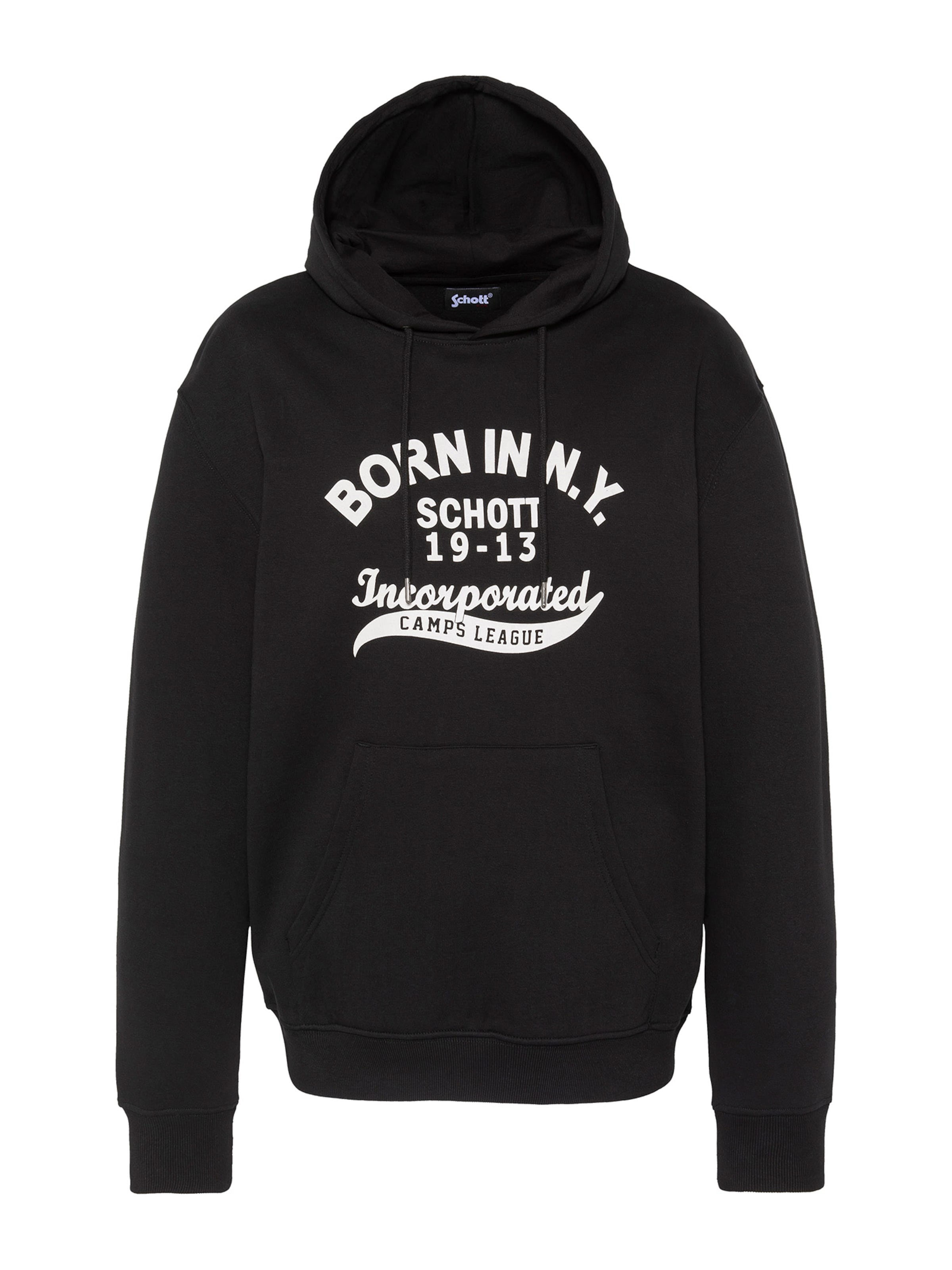 Schott NYC Sweatshirt‌‌‌‌ in Schwarz: Vorderseite
