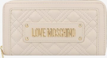 Porte-monnaies Love Moschino en beige : devant