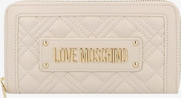 Porte-monnaies Love Moschino en beige : devant