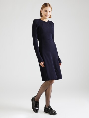 BOSS Knitted dress 'C_Firo' in Blue: front