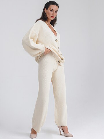 FRESHLIONS Pantsuit 'Miamore' in Beige