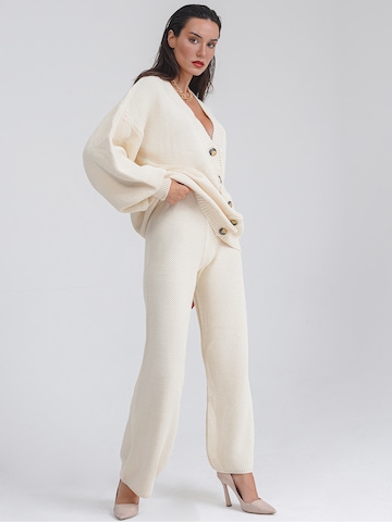 FRESHLIONS Pantsuit 'Miamore' in Beige