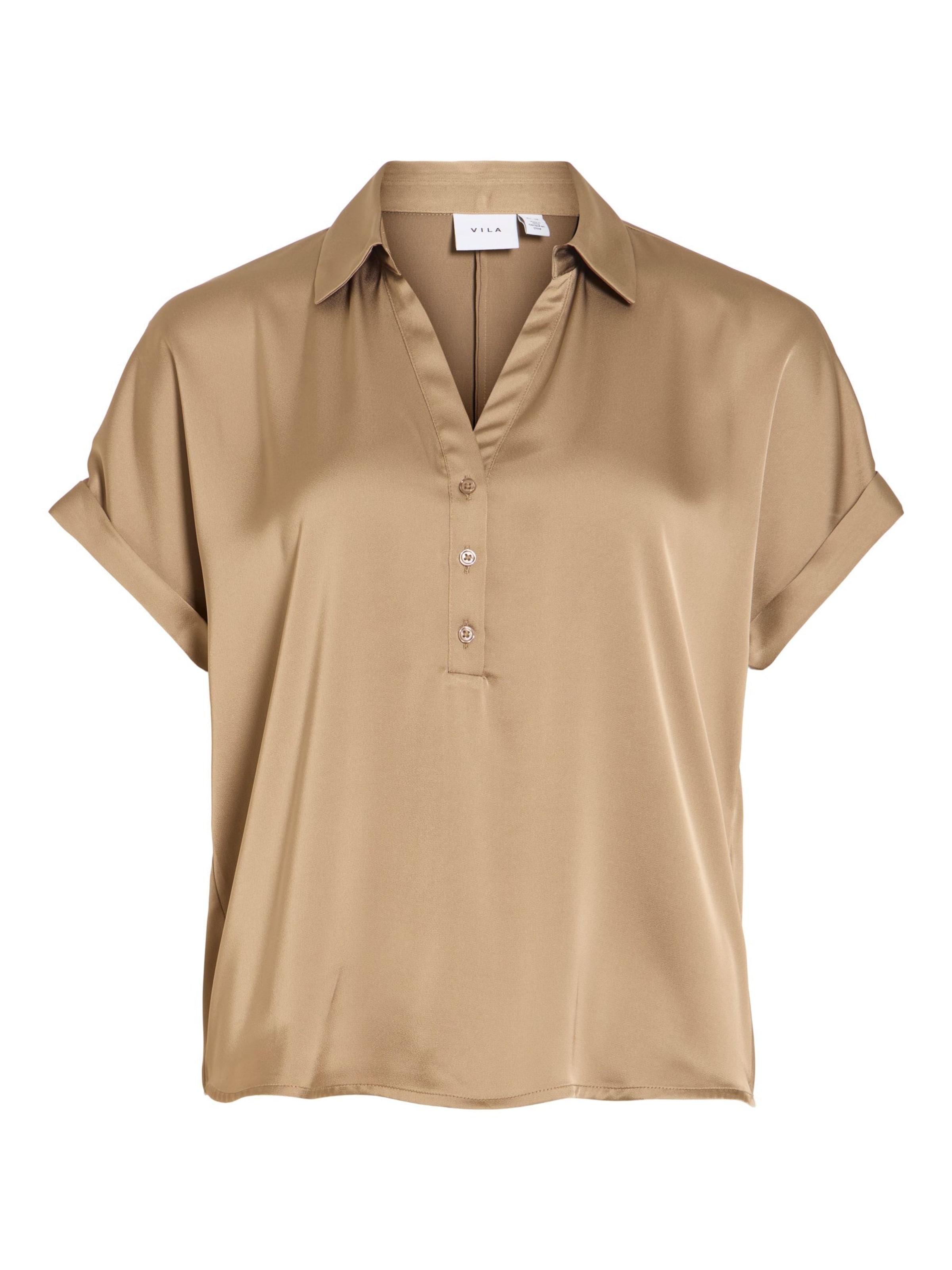 VILA Blouse 'VIEnna Ravenna' in Beige: front