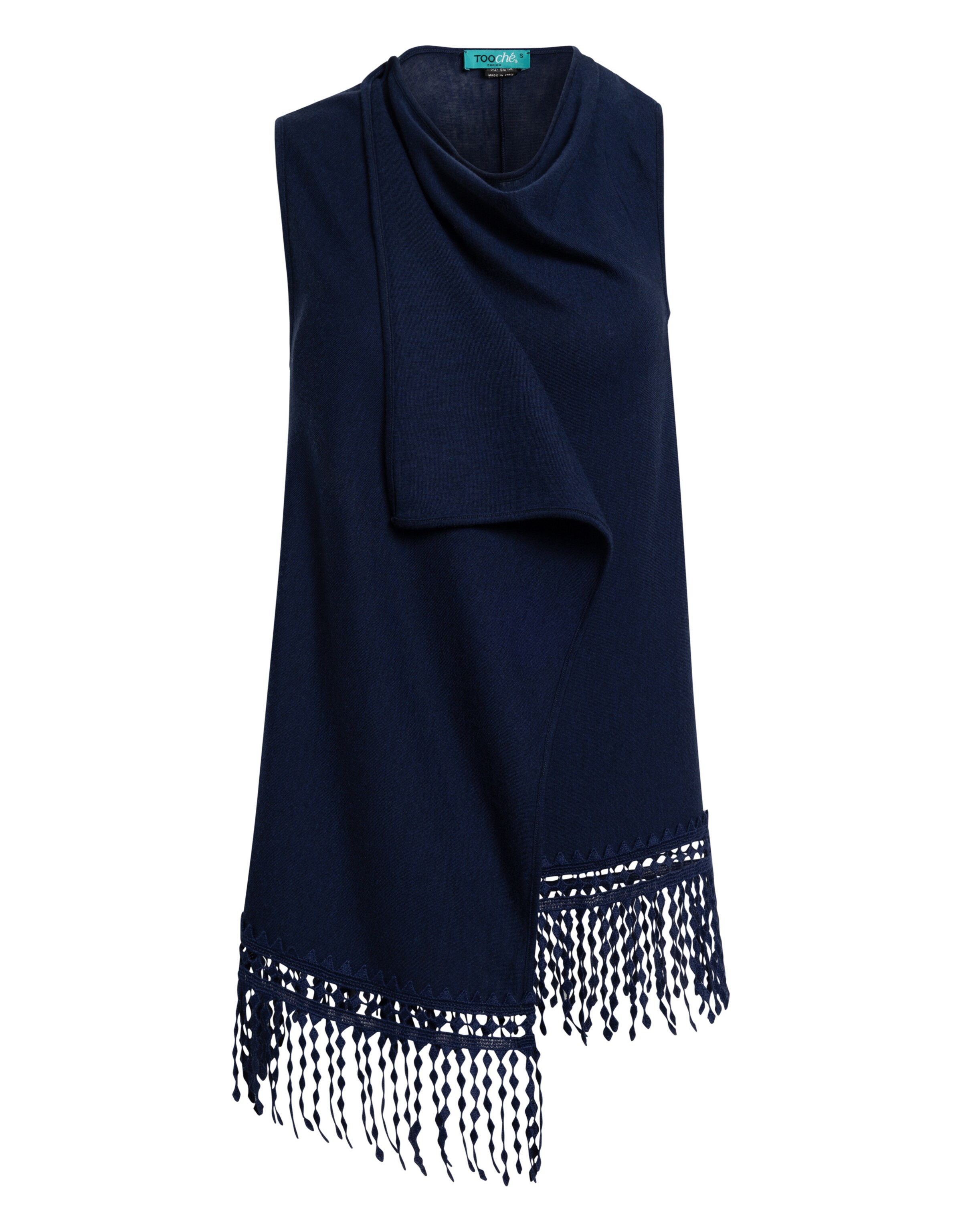 TOOche Poncho 'Azure Flow' in Blau: Vorderseite