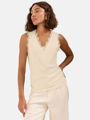 Friends Like These Top in Beige: front