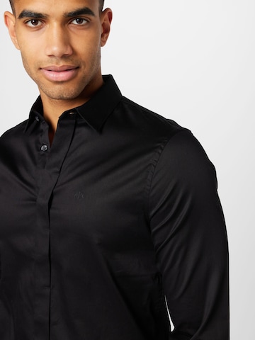 ARMANI EXCHANGE Regular fit Button Up Shirt '8NZCBD ZN10Z' in Black