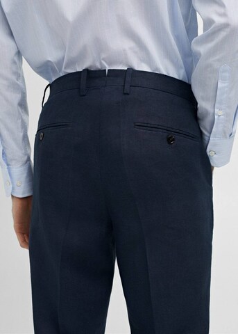 MANGO MAN Regular Pantalon 'Amalfi' in Blauw