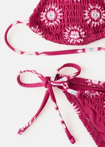 MANGO TEEN Triangle Bikini 'Sol' in Pink