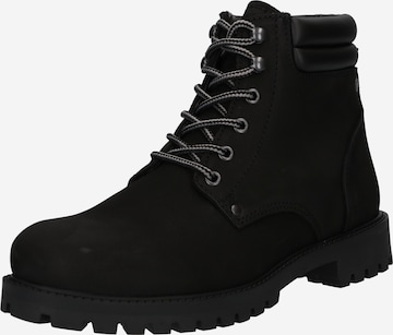 JACK & JONES Schnürboots 'Stoke' in Grau: predná strana