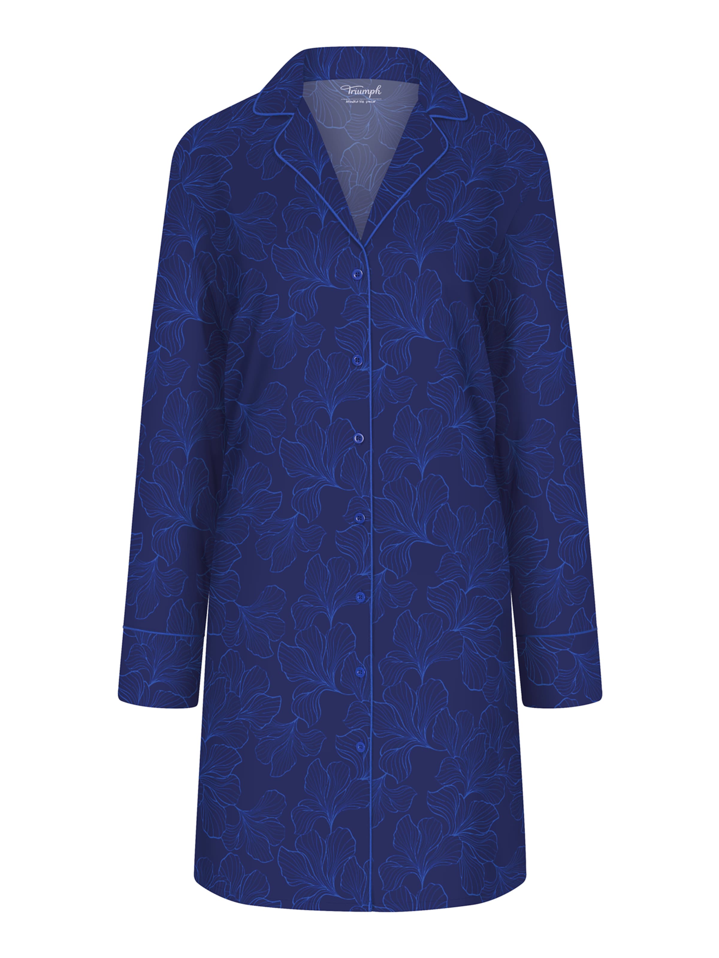 TRIUMPH - Camiseta de noche ' Boyfriend Fit ' en azul: frente