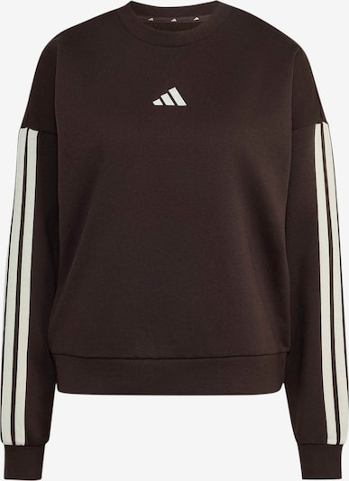XS dydžio Sportinio tipo megztinis 'Essentials' iš ADIDAS SPORTSWEAR, spalva – šokolado spalva / balta, Prekių apžvalga