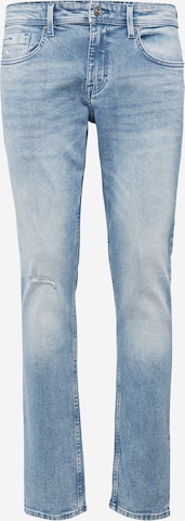 QS Slimfit Jeans i blå: forside