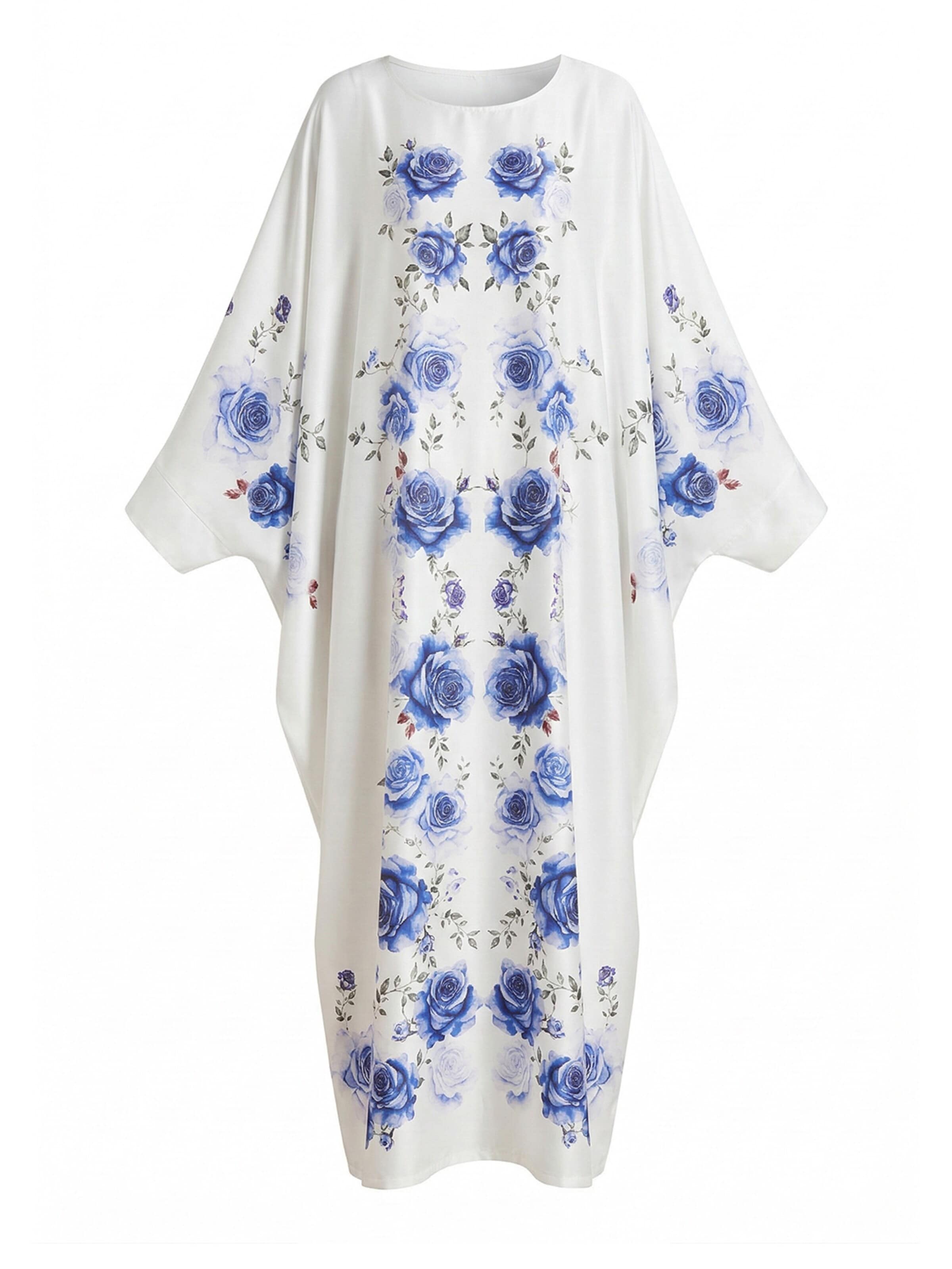 Vivi Idee Dressing Gown 'Kaftan' in White: front