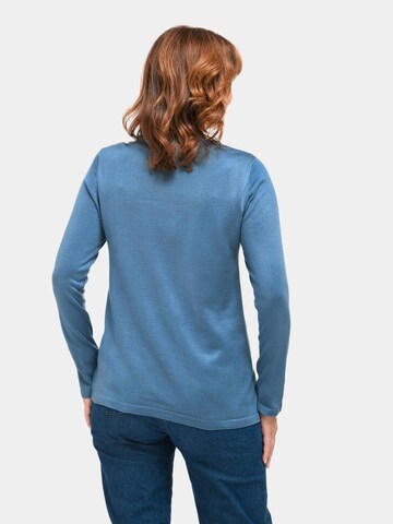 Goldner Pullover in Blau