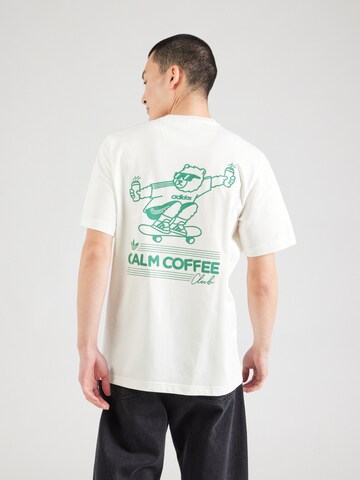 ADIDAS ORIGINALS Футболка 'BEAR CAFE' в Белый: спереди