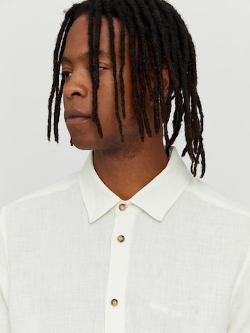 mazine Regular fit Button Up Shirt ' Leland Linen Shirt ' in White