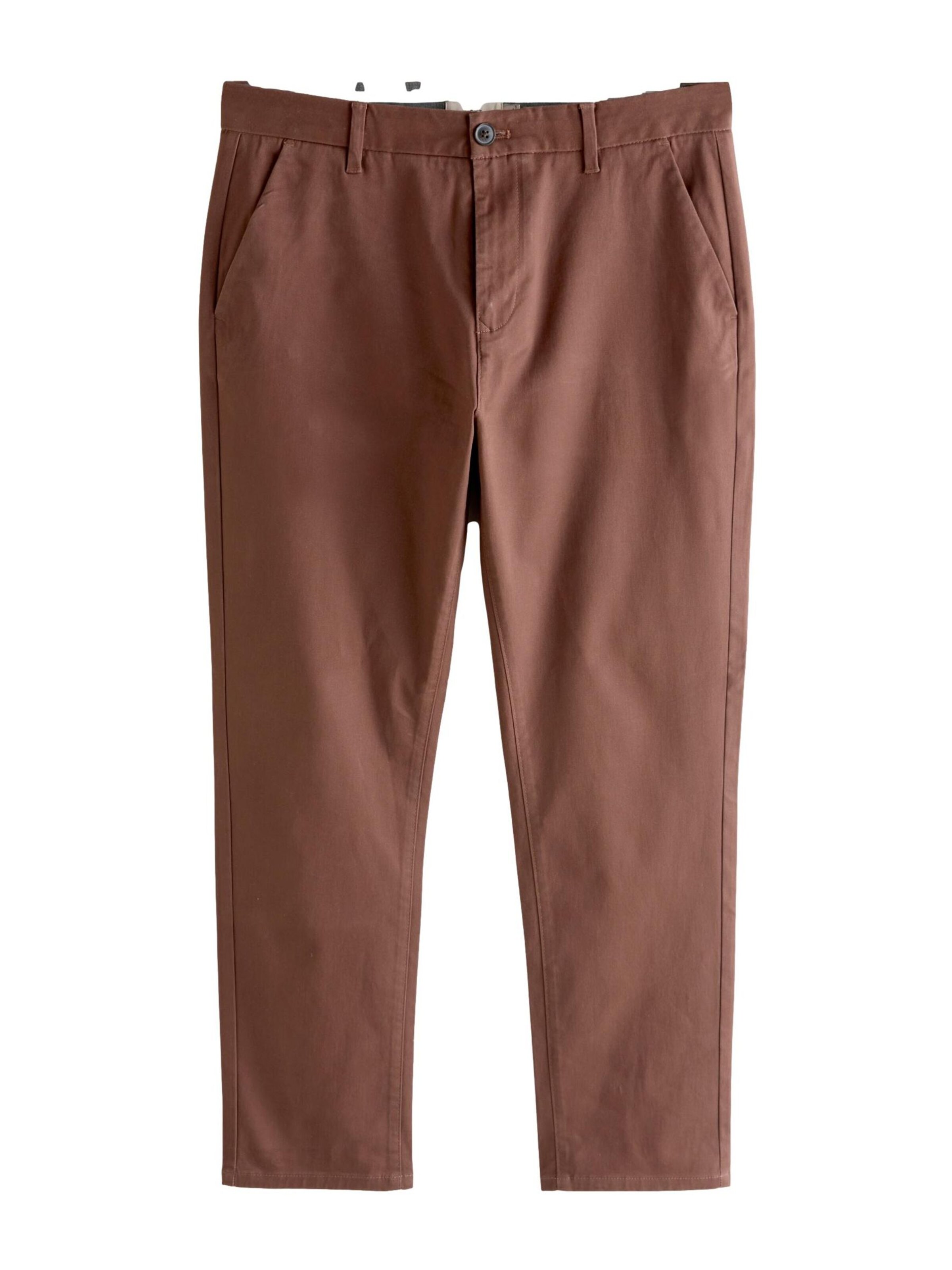 Next Слим Брюки-чинос в Коричневый