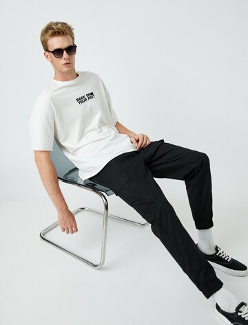 Koton Tapered Cargo trousers in Black