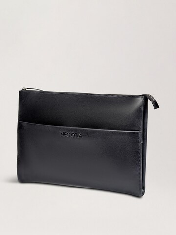 NEGOTIA Leather Laptoptas 'Notion 14 inch' in Zwart