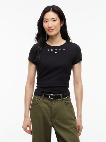Tommy Jeans - Camiseta en negro: frente