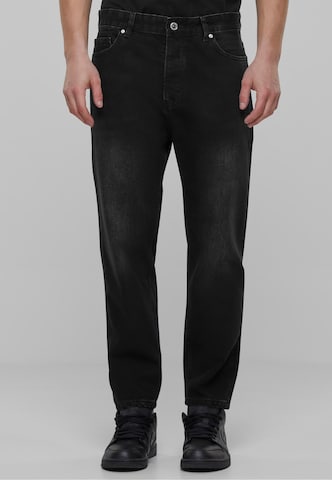 2Y Premium Regular Jeans in Zwart: voorkant