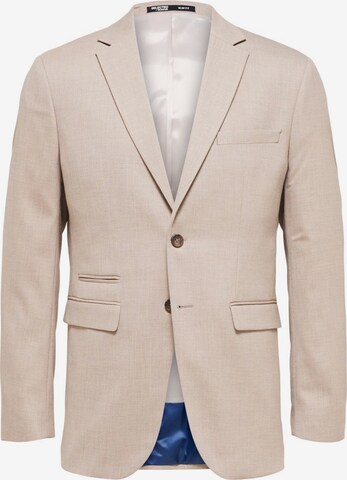 Coupe slim Veste de costume SELECTED HOMME en beige : devant