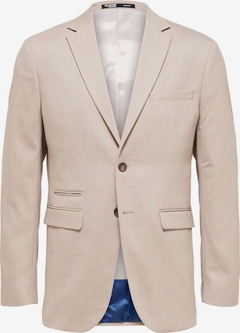 Coupe slim Veste de costume SELECTED HOMME en beige : devant