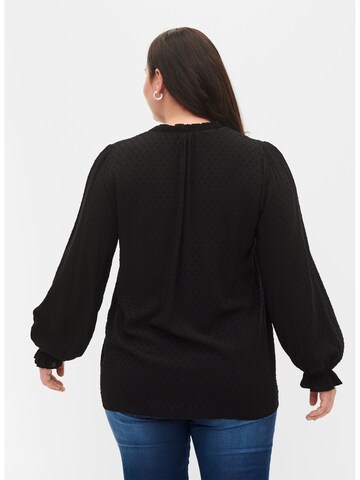 Zizzi Blouse 'Xuilt' in Black