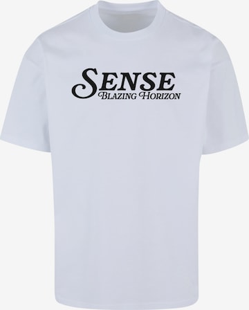 9N1M SENSE T-Shirt 'Blazing Horizon' in Weiß: predná strana