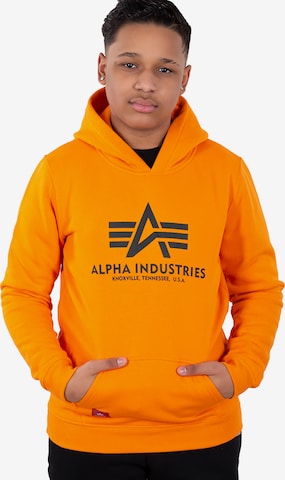 ALPHA INDUSTRIES Sweatshirt 'Basic' in Orange: front