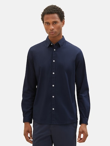 TOM TAILOR Regular fit Риза в синьо: отпред