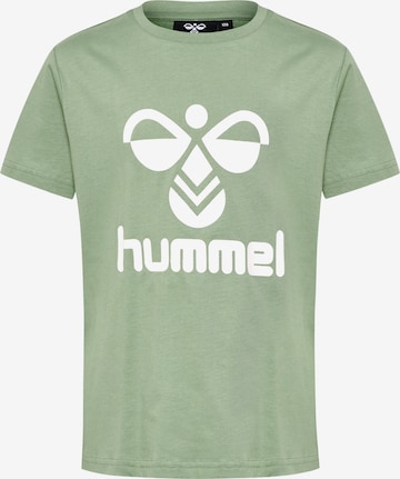 Hummel Μπλουζάκι 'Tres' σε πράσινο: μπροστά