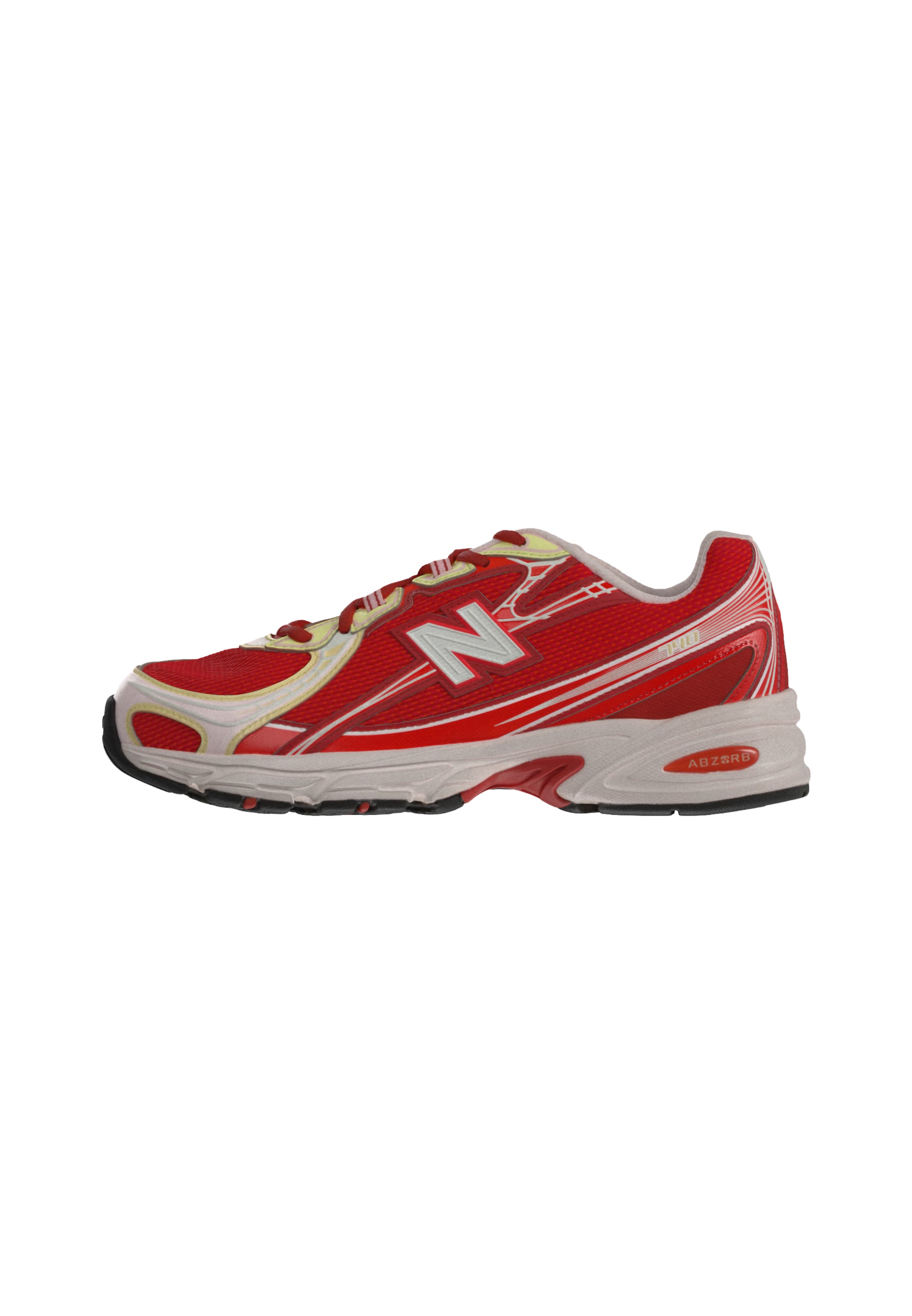 Baskets basses '740' new balance en rouge : devant