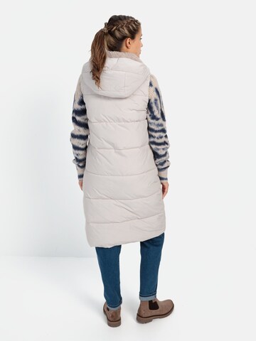 CAMEL ACTIVE Lange Pufferweste mit Kapuze in Beige