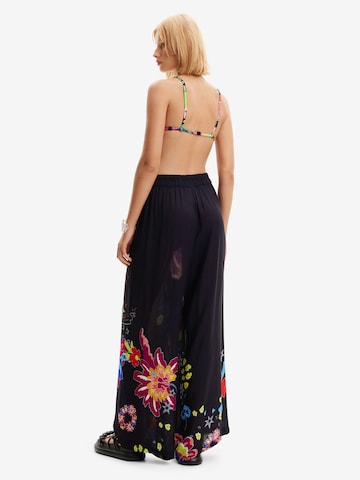 Desigual - Pierna ancha Pantalón en negro