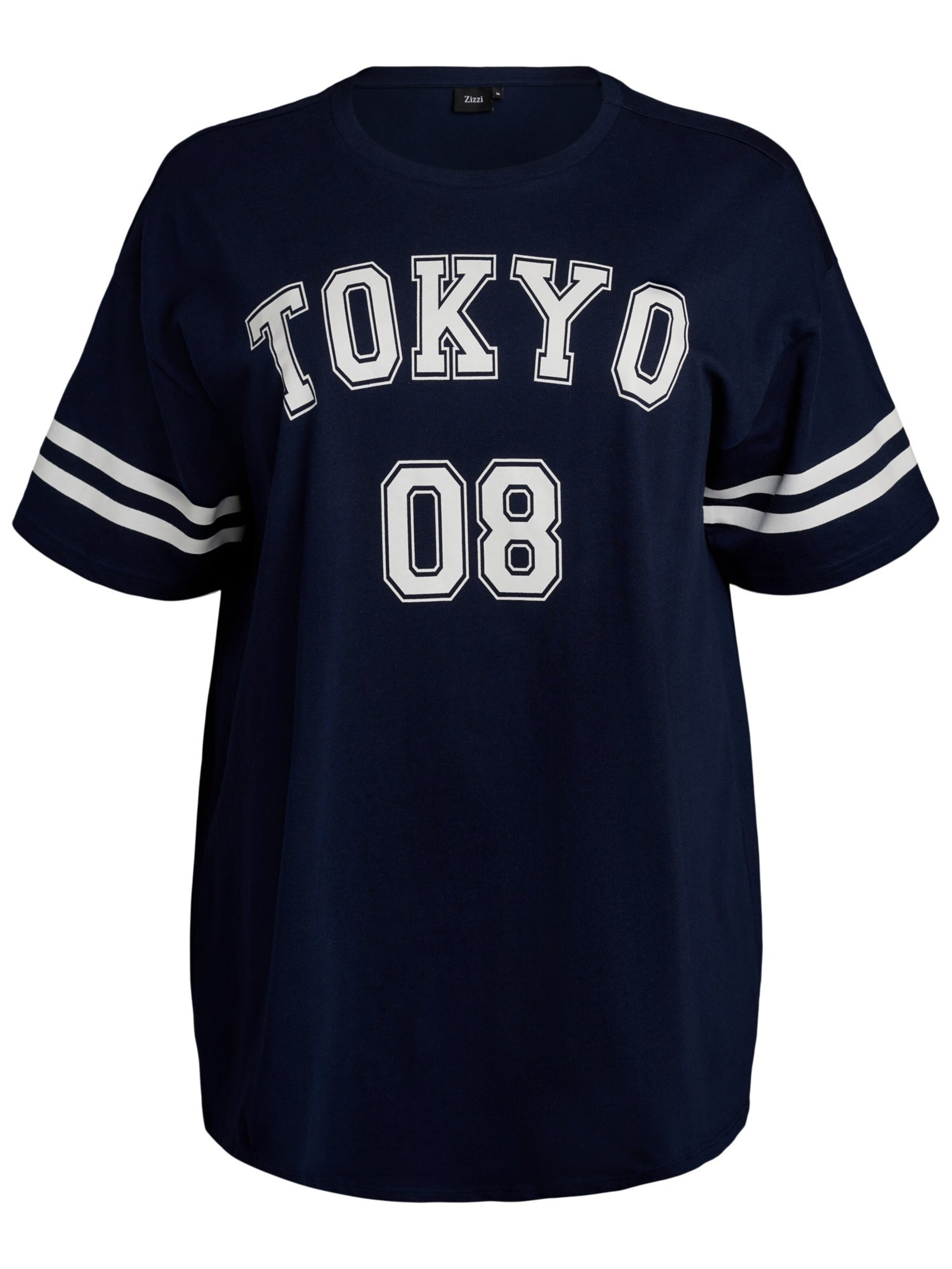 Maglietta 'Enilla' di Zizzi in blu: frontale