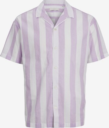 JACK & JONES Button Up Shirt in Purple: front