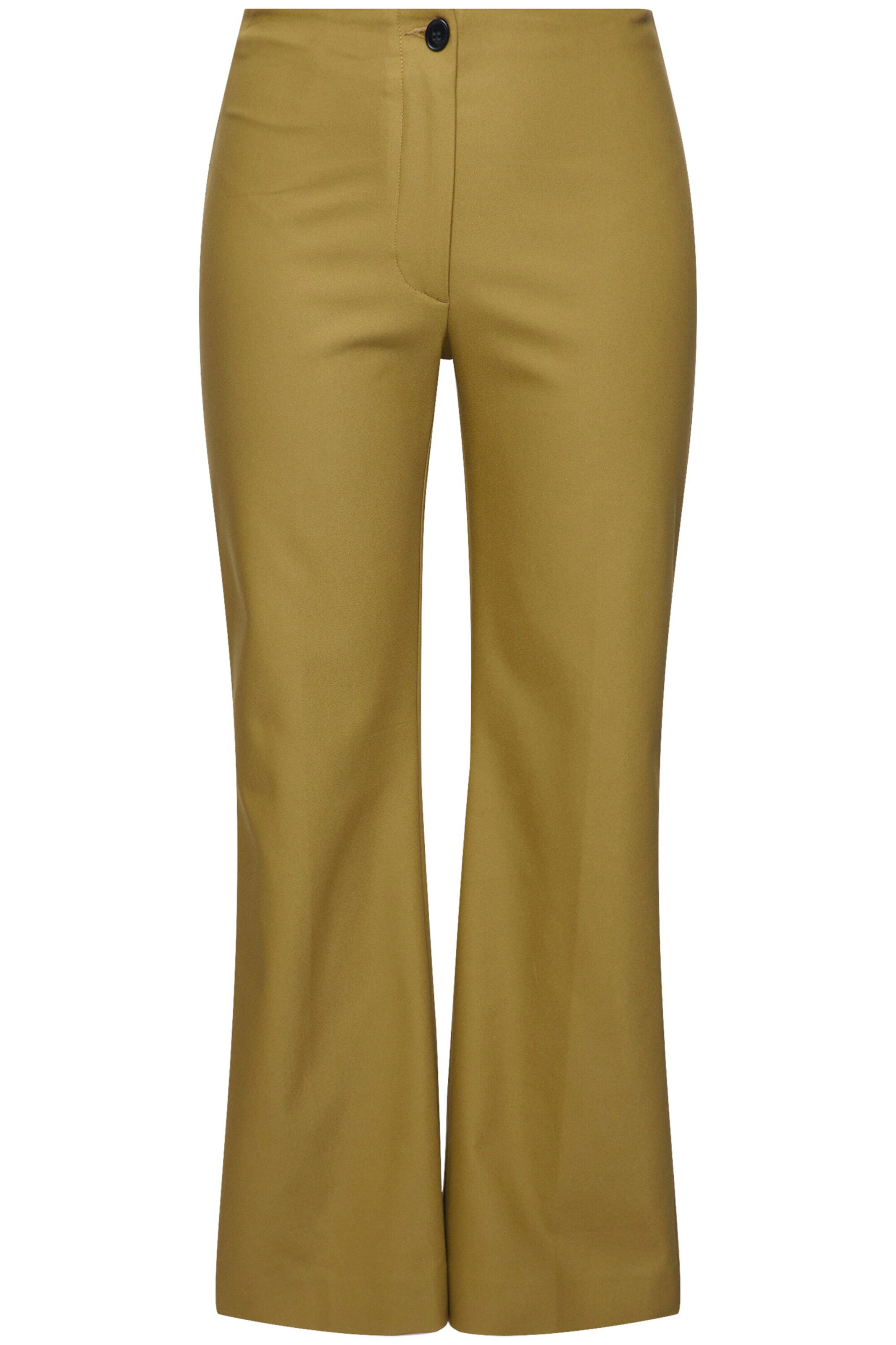 Ulla Popken Flared Trousers in Green: front