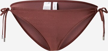 Calvin Klein Swimwear Bikini Bottoms in Brown: front