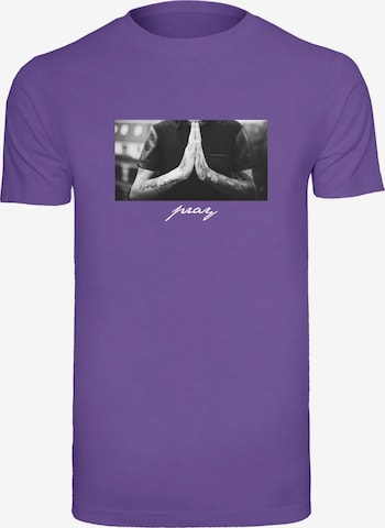 Mister Tee Tričko 'Pray' - Fialová: predná strana