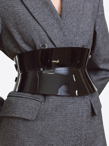 Haute Cuir - Cinturón 'Rounded Hourglass Corset Belt' en negro