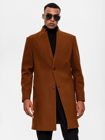 Antioch Between-seasons coat in Brown: front