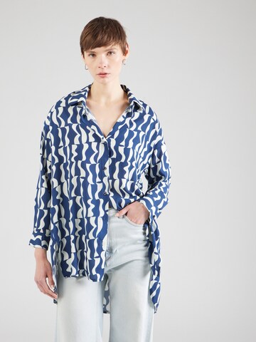 ZABAIONE Bluse in Blau: Vorderseite