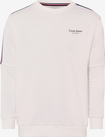 Cross Jeans Sweatshirt ' 25432 ' in White: front