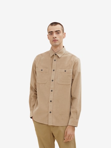 TOM TAILOR Regular Fit Hemd in Beige