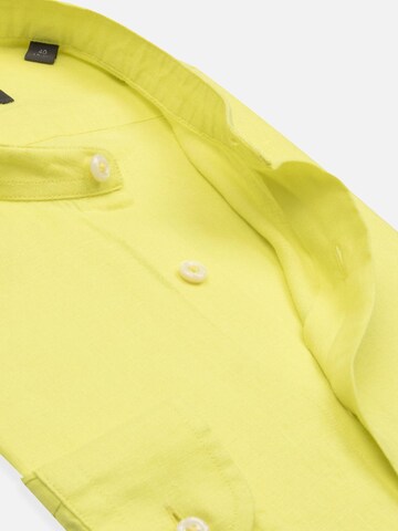 Slim fit Camicia business 'Caravaggio Essentials Linen Man Shirt Light Blue' di 7Camicie in giallo