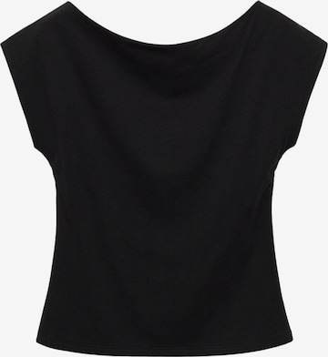 MANGO TEENMajica 'ESCOTE' - crna boja: prednji dio